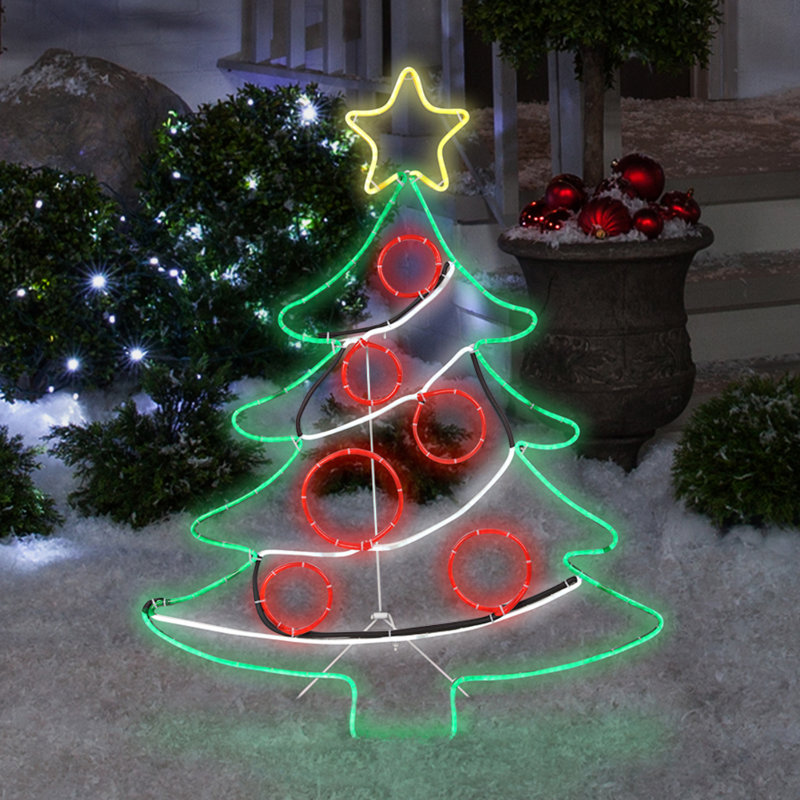 The Holiday Aisle Light Glo Christmas Tree with Star Lighted Display